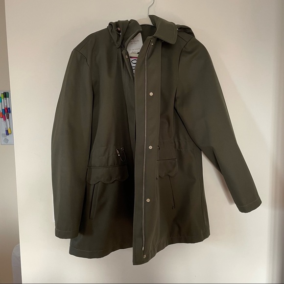 Kate Spade olive raincoat size large